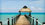 Pier at sunset at Paradise Beach, Cozumel Island