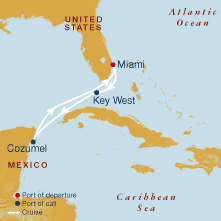 Cruise itinerary map