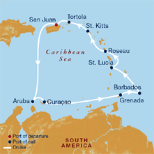 Caribbean Itinerary Map